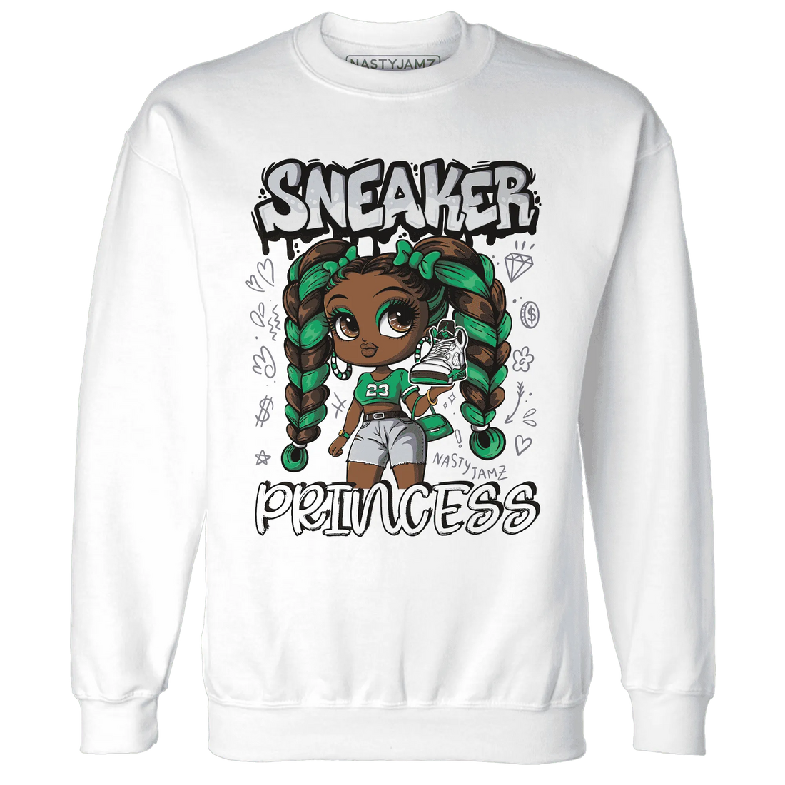 Lucky-Green-5s-Sweatshirt-Match-Sneaker-Princess