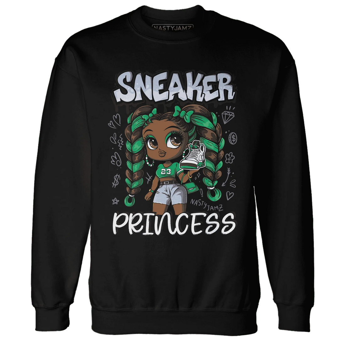 Lucky-Green-5s-Sweatshirt-Match-Sneaker-Princess