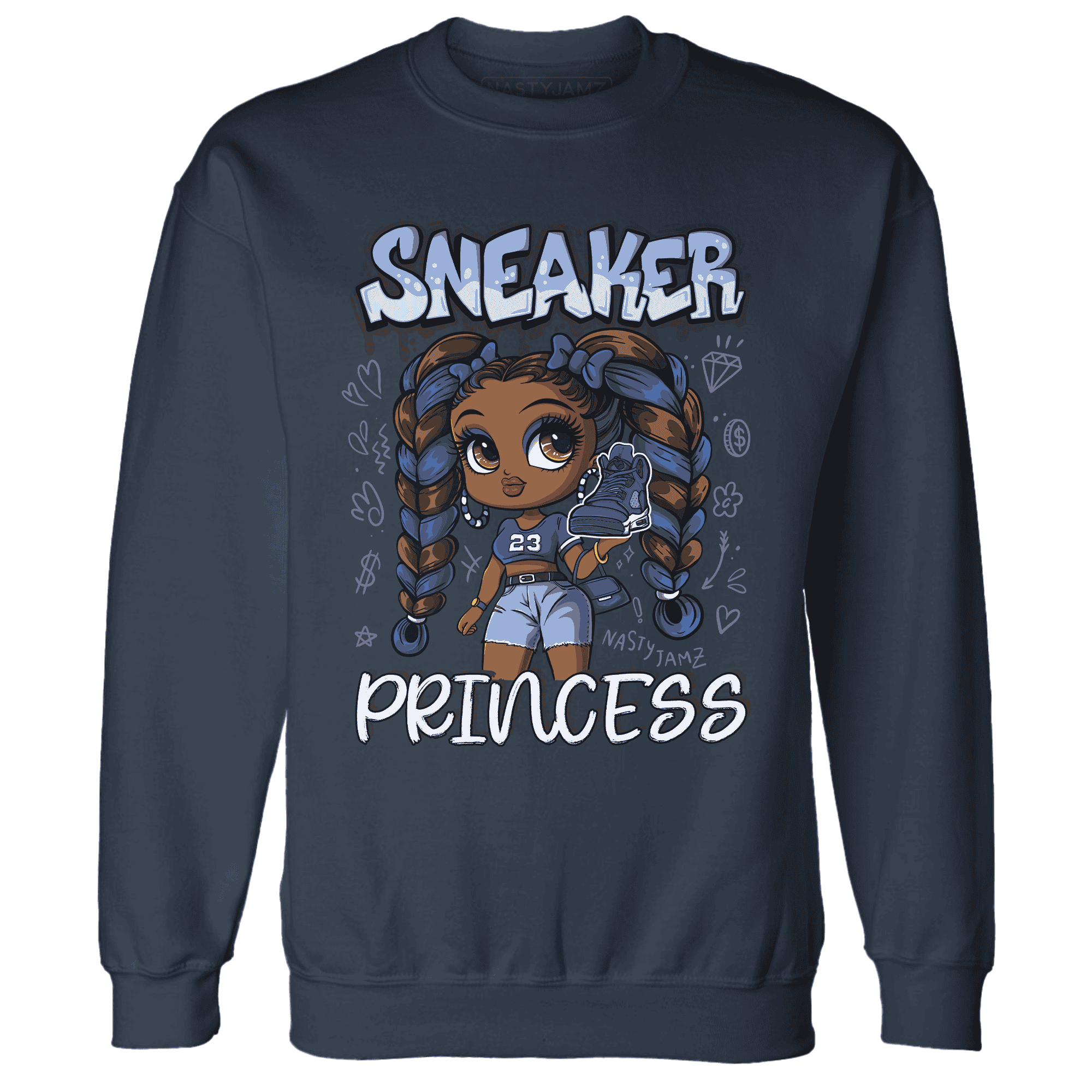 Midnight-Navy-5s-Sweatshirt-Match-Sneaker-Princess