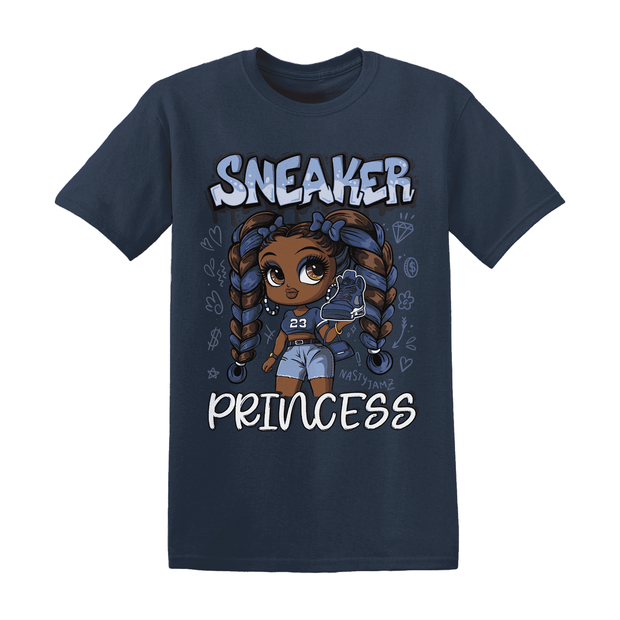 Midnight-Navy-5s-T-Shirt-Match-Sneaker-Princess