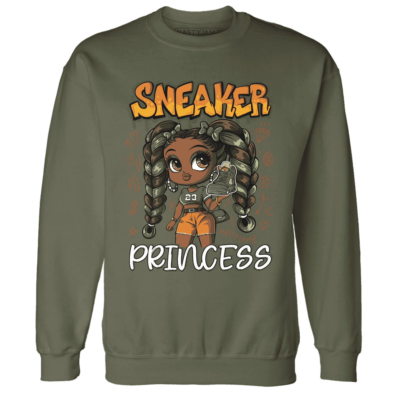 Olive-5s-Sweatshirt-Match-Sneaker-Princess