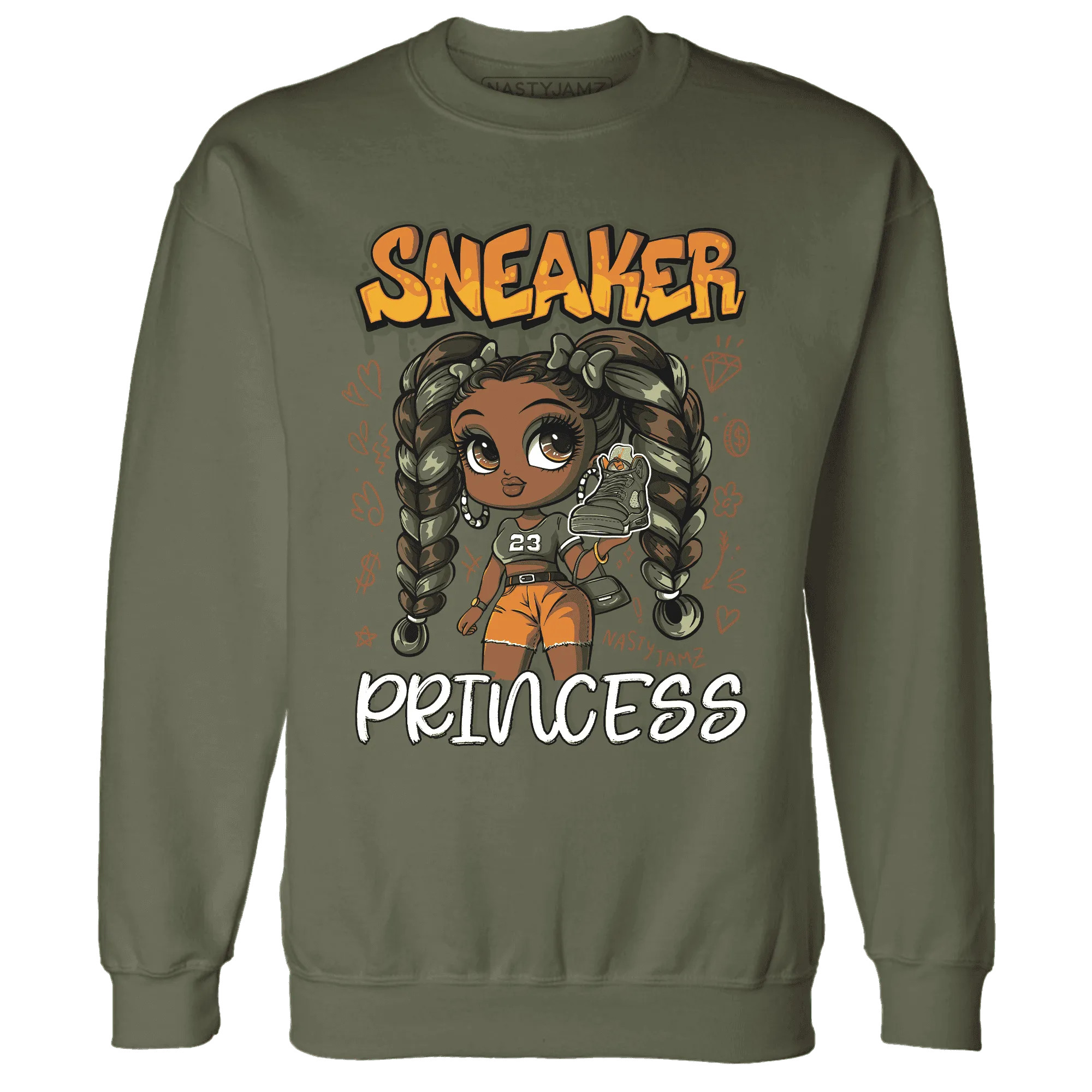 Olive-5s-Sweatshirt-Match-Sneaker-Princess