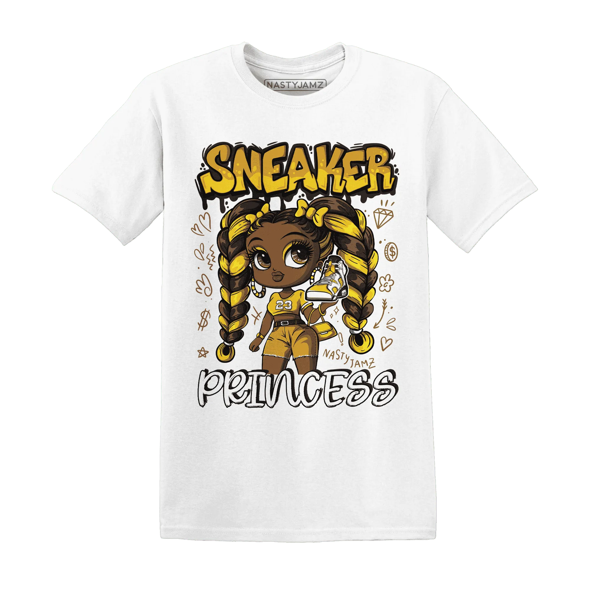 Yellow-Ochre-6s-T-Shirt-Match-Sneaker-Princess