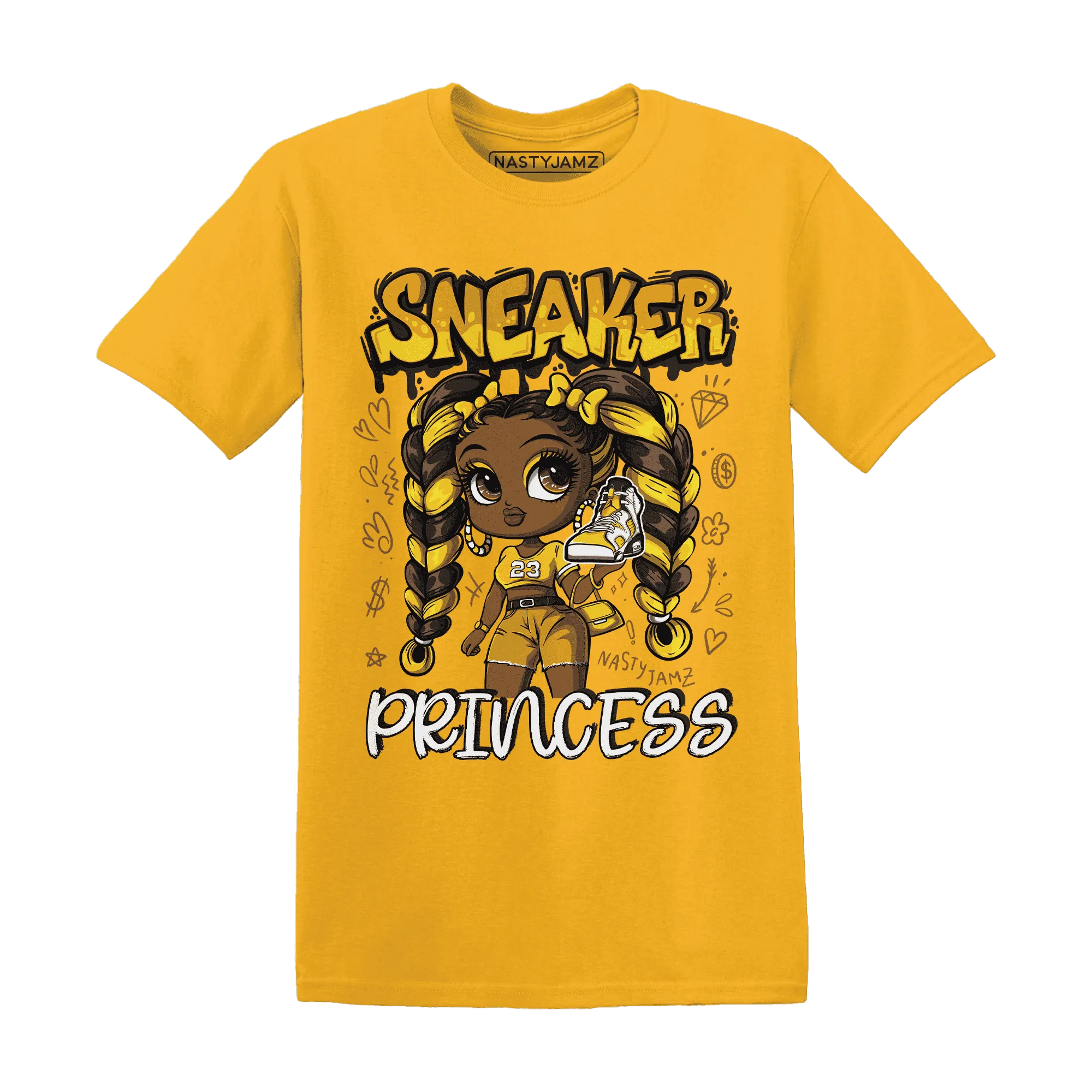 Yellow-Ochre-6s-T-Shirt-Match-Sneaker-Princess