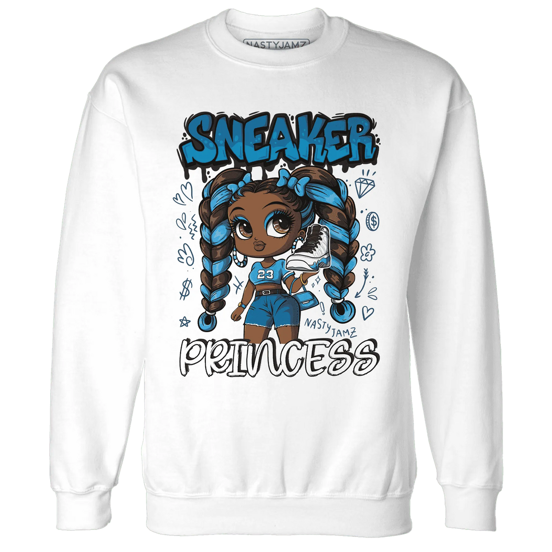 Powder-Blue-9s-Sweatshirt-Match-Sneaker-Princess