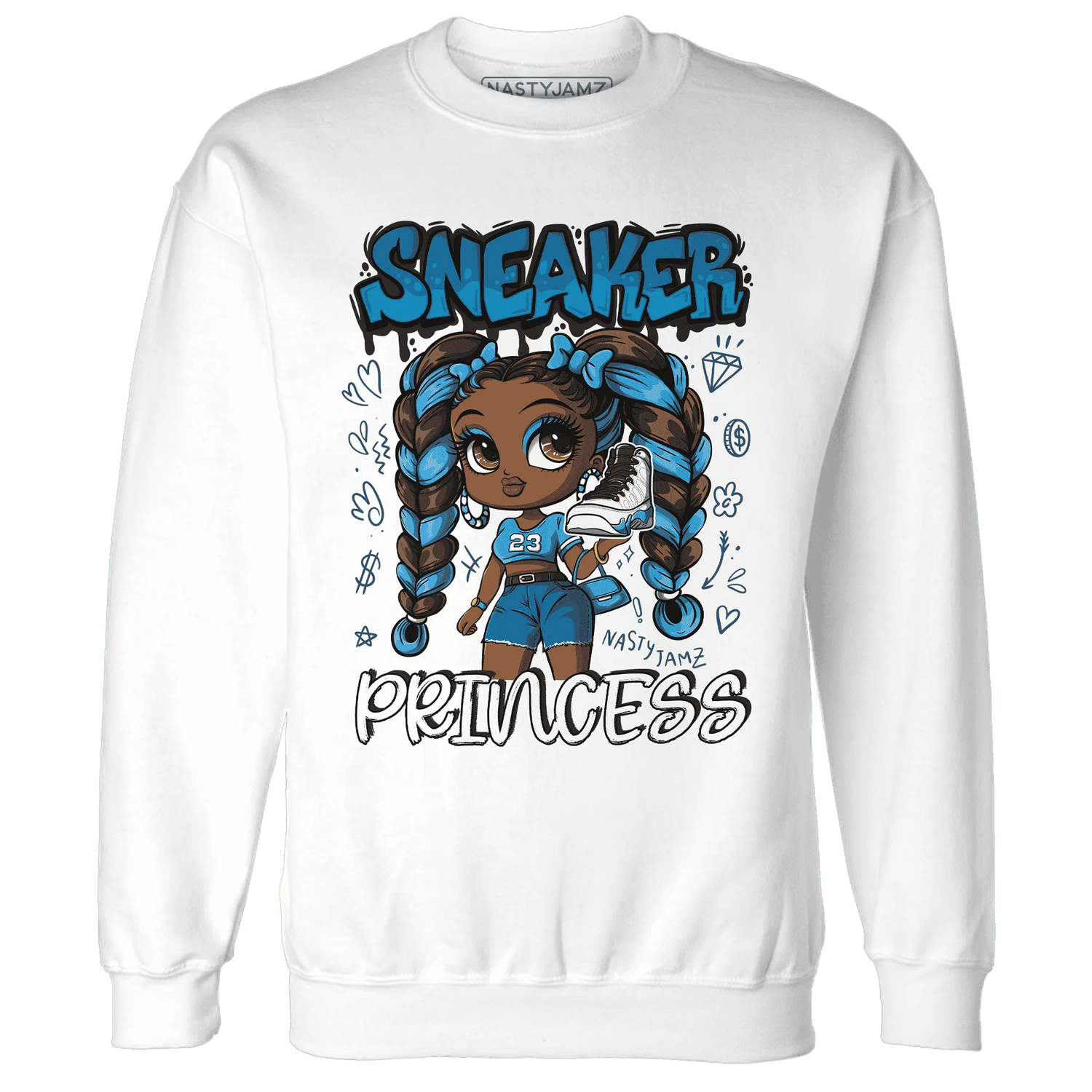 Powder-Blue-9s-Sweatshirt-Match-Sneaker-Princess