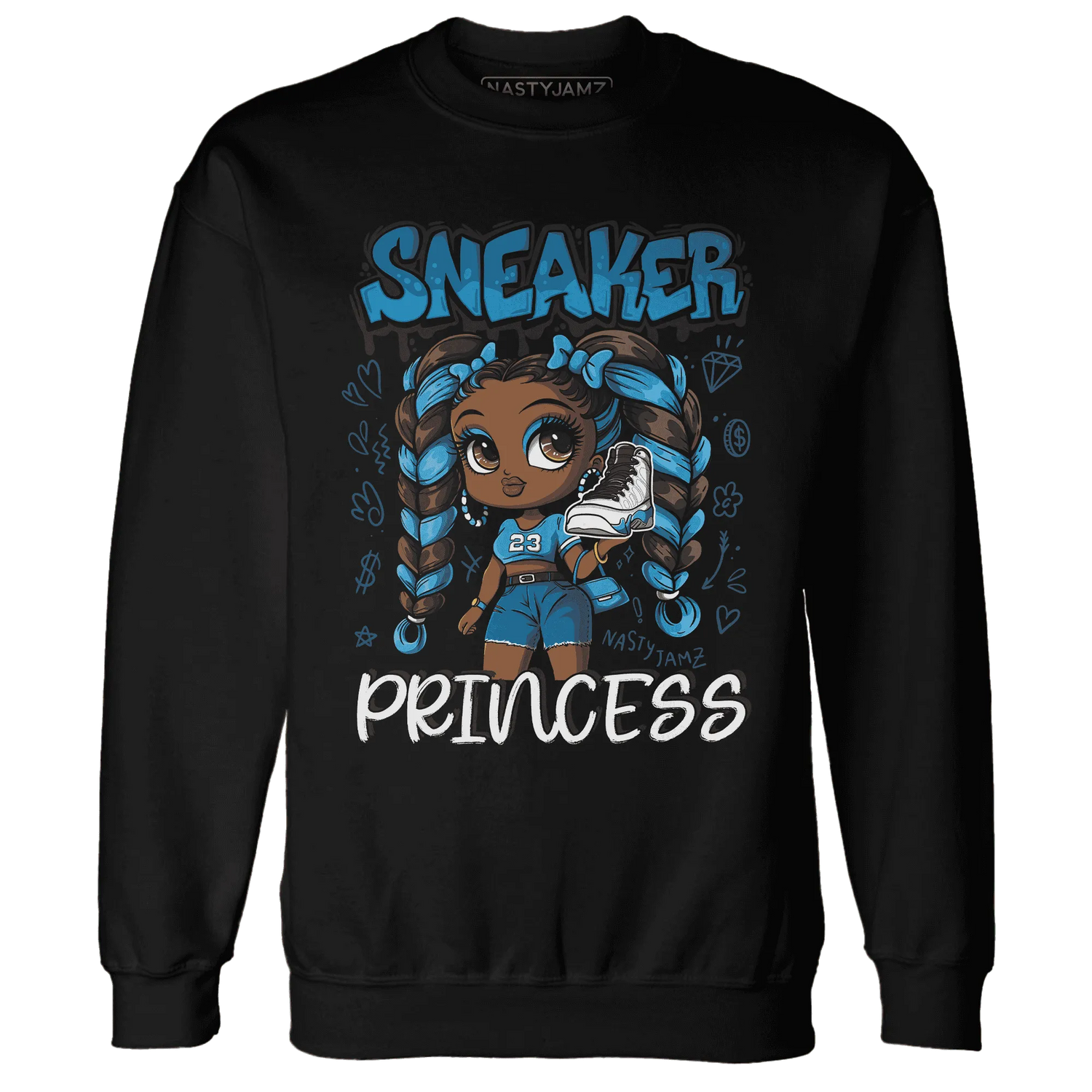 Powder-Blue-9s-Sweatshirt-Match-Sneaker-Princess