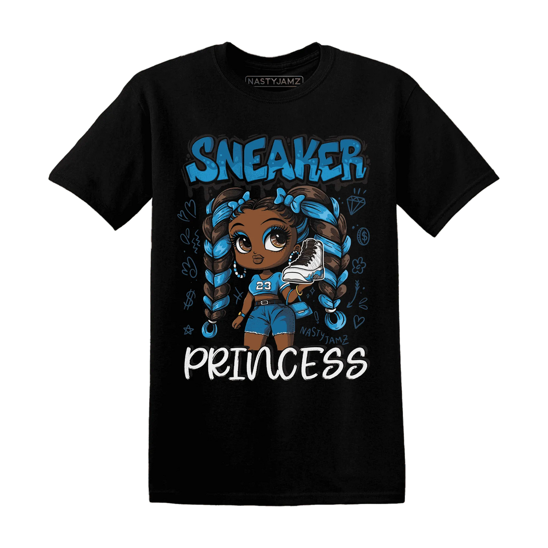 Powder-Blue-9s-T-Shirt-Match-Sneaker-Princess
