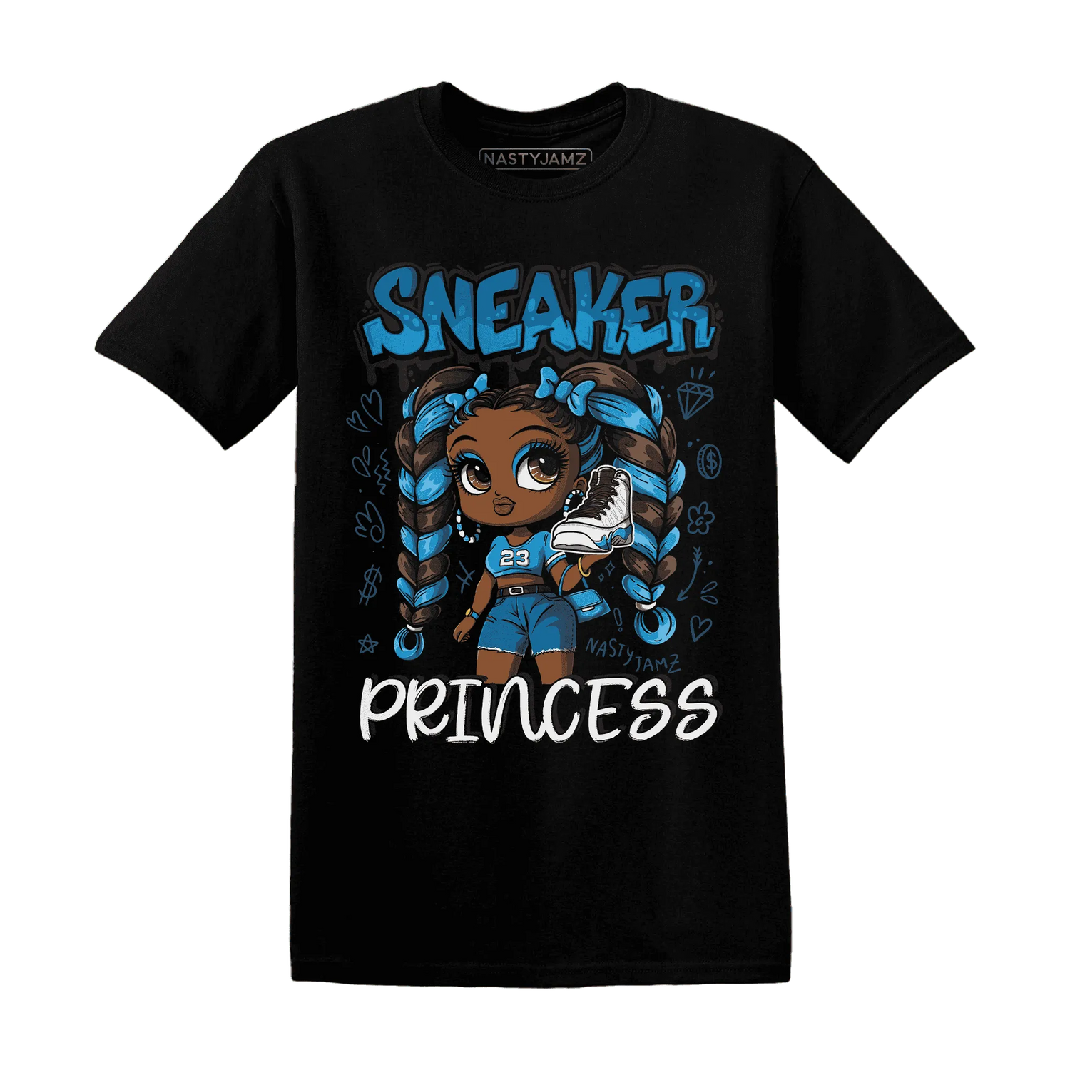 Powder-Blue-9s-T-Shirt-Match-Sneaker-Princess