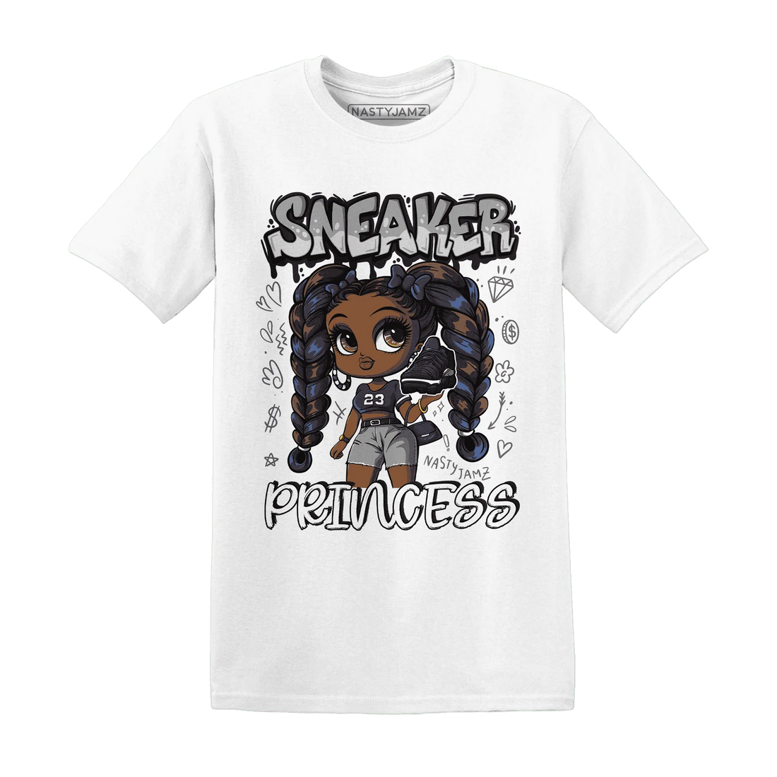 VaporMax-Plus-Midnight-Navy-White-Metallic-Silver-T-Shirt-Match-Sneaker-Princess