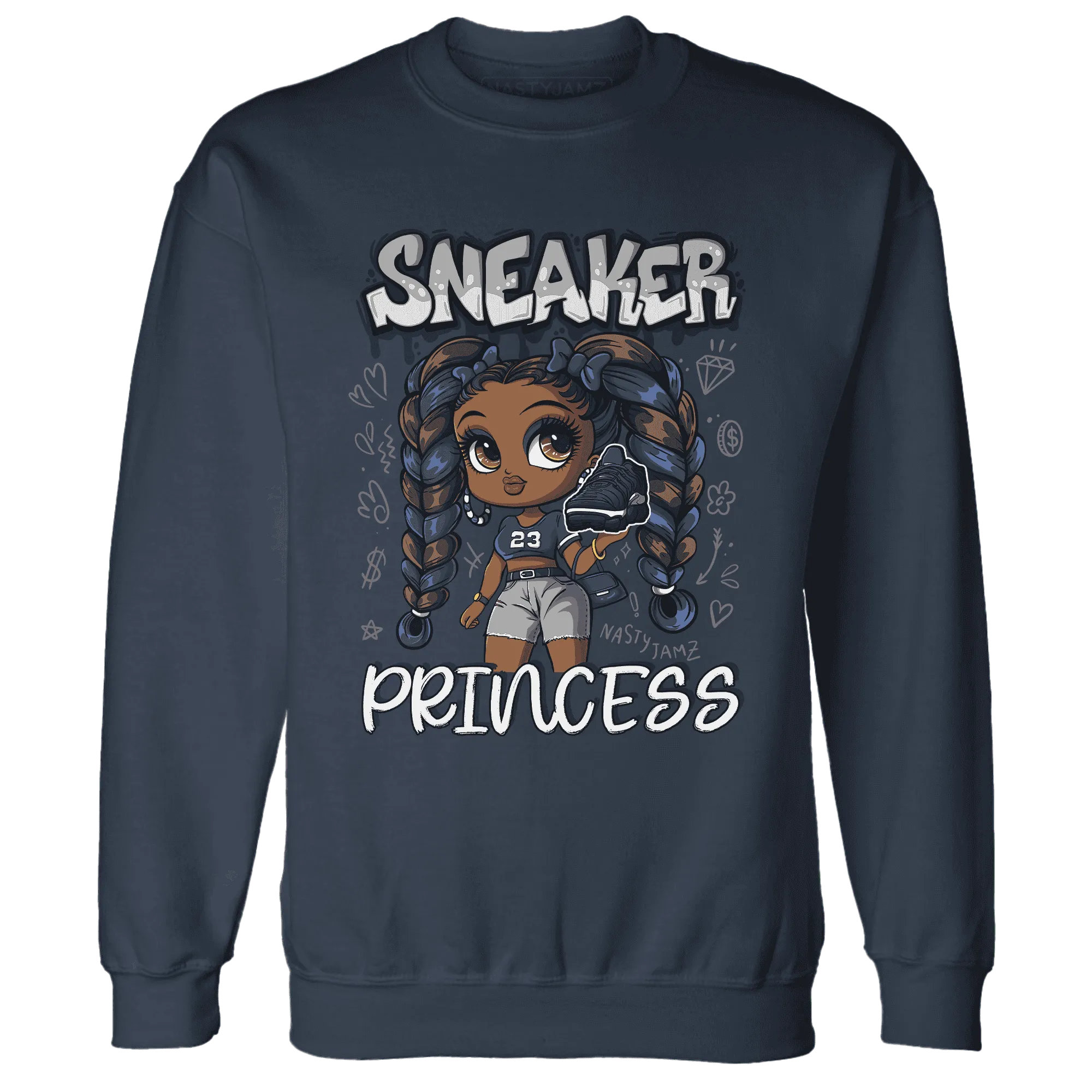 VaporMax-Plus-Midnight-Navy-White-Metallic-Silver-Sweatshirt-Match-Sneaker-Princess