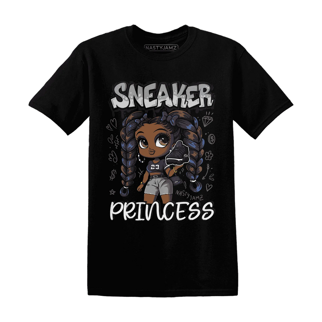 VaporMax-Plus-Midnight-Navy-White-Metallic-Silver-T-Shirt-Match-Sneaker-Princess