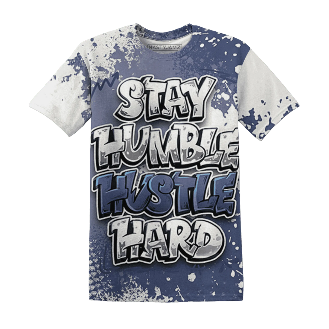 Low-Diffused-Blue-11s-T-Shirt-Match-Stay-Humble-Hustle-Hard-3D