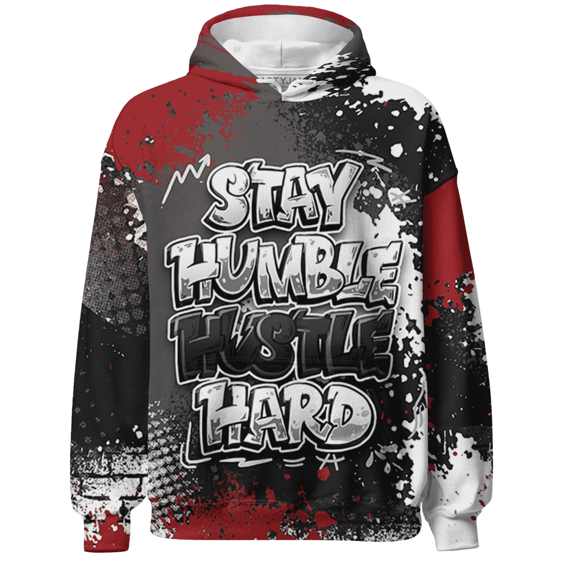 Retro-Red-Taxi-12s-Hoodie-Match-Stay-Humble-Hustle-Hard-3D