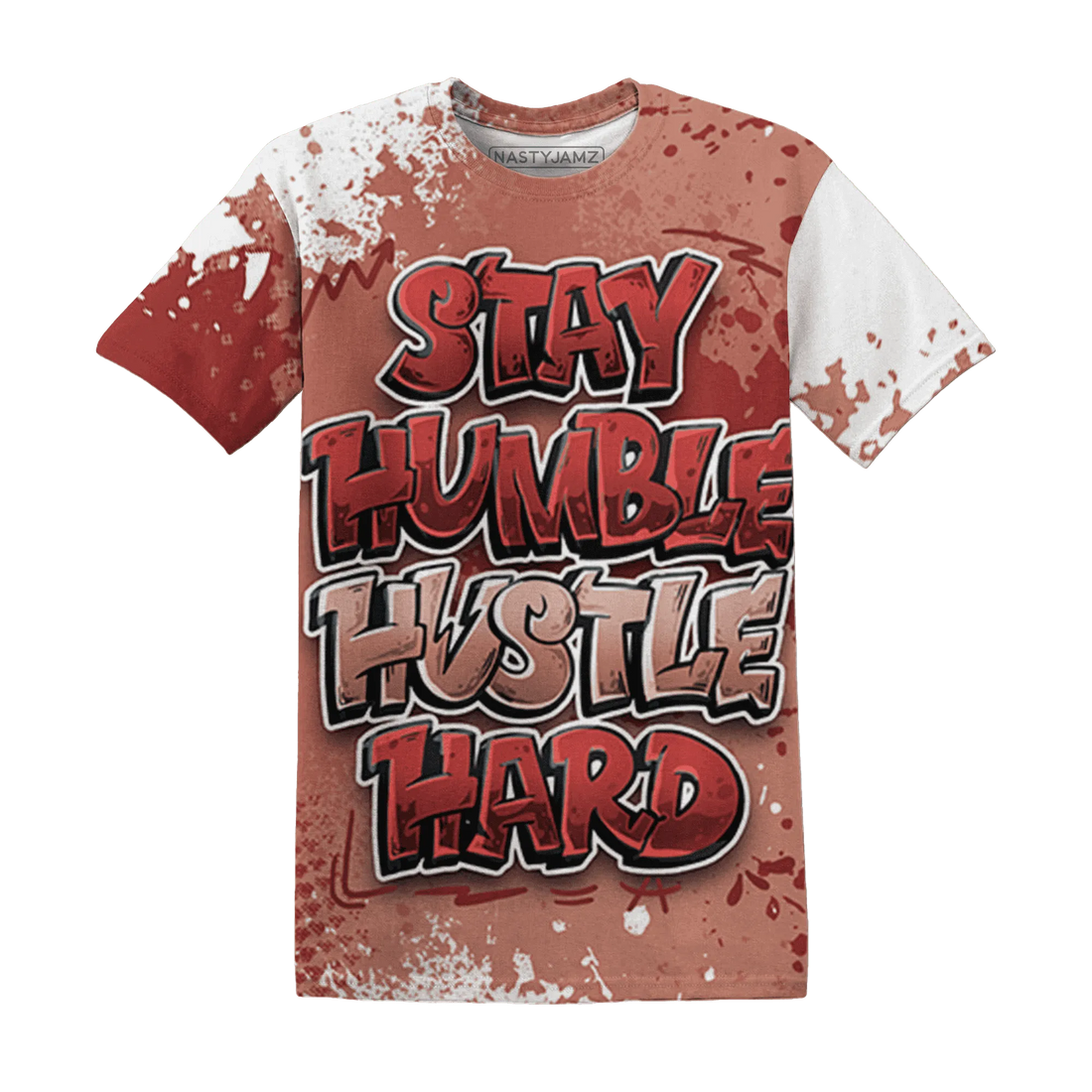 Dune-Red-13s-T-Shirt-Match-Stay-Humble-Hustle-Hard-3D