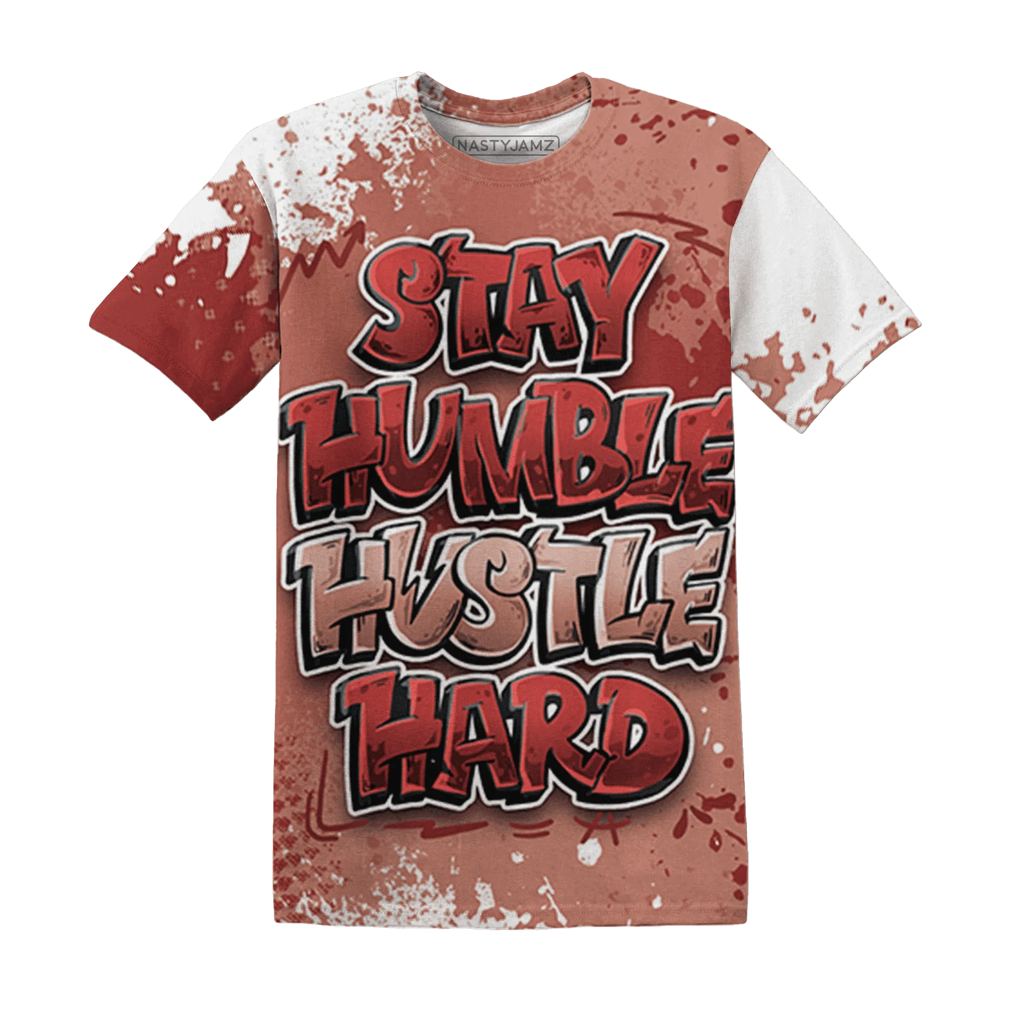 Dune-Red-13s-T-Shirt-Match-Stay-Humble-Hustle-Hard-3D