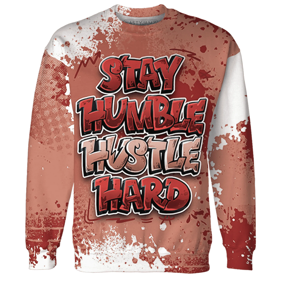 Dune-Red-13s-Sweatshirt-Match-Stay-Humble-Hustle-Hard-3D