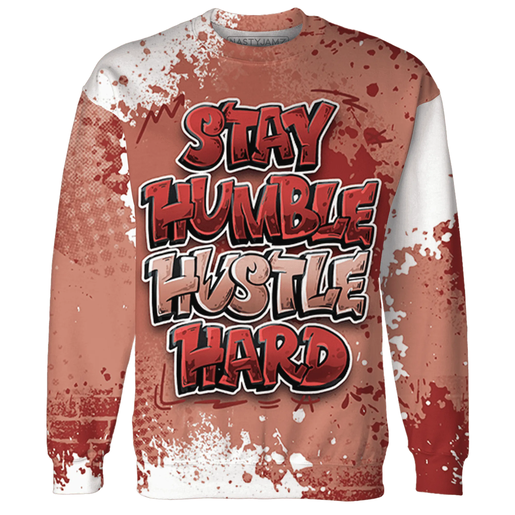 Dune-Red-13s-Sweatshirt-Match-Stay-Humble-Hustle-Hard-3D