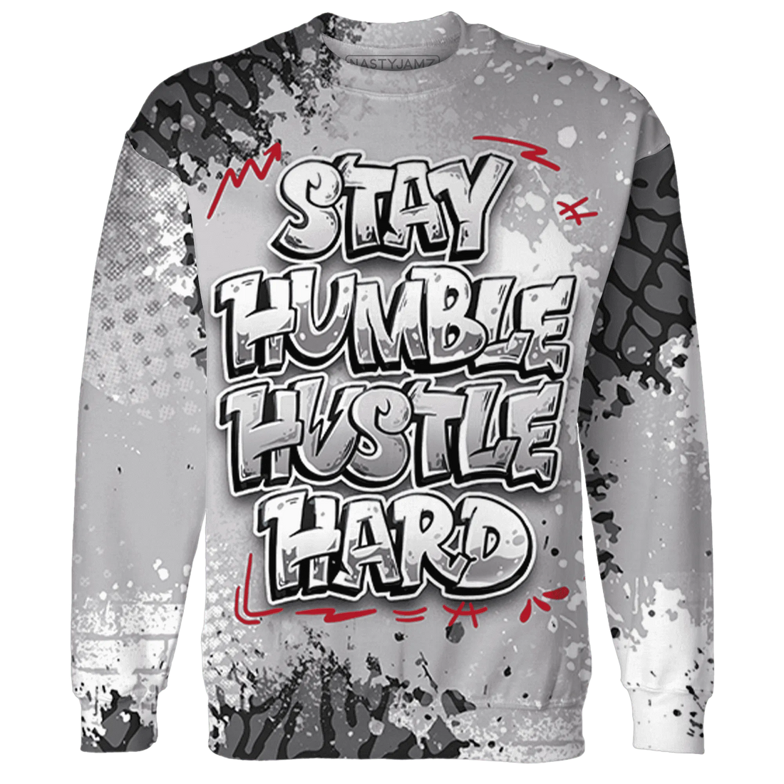 Cement-Grey-3s-Sweatshirt-Match-Stay-Humble-Hustle-Hard-3D