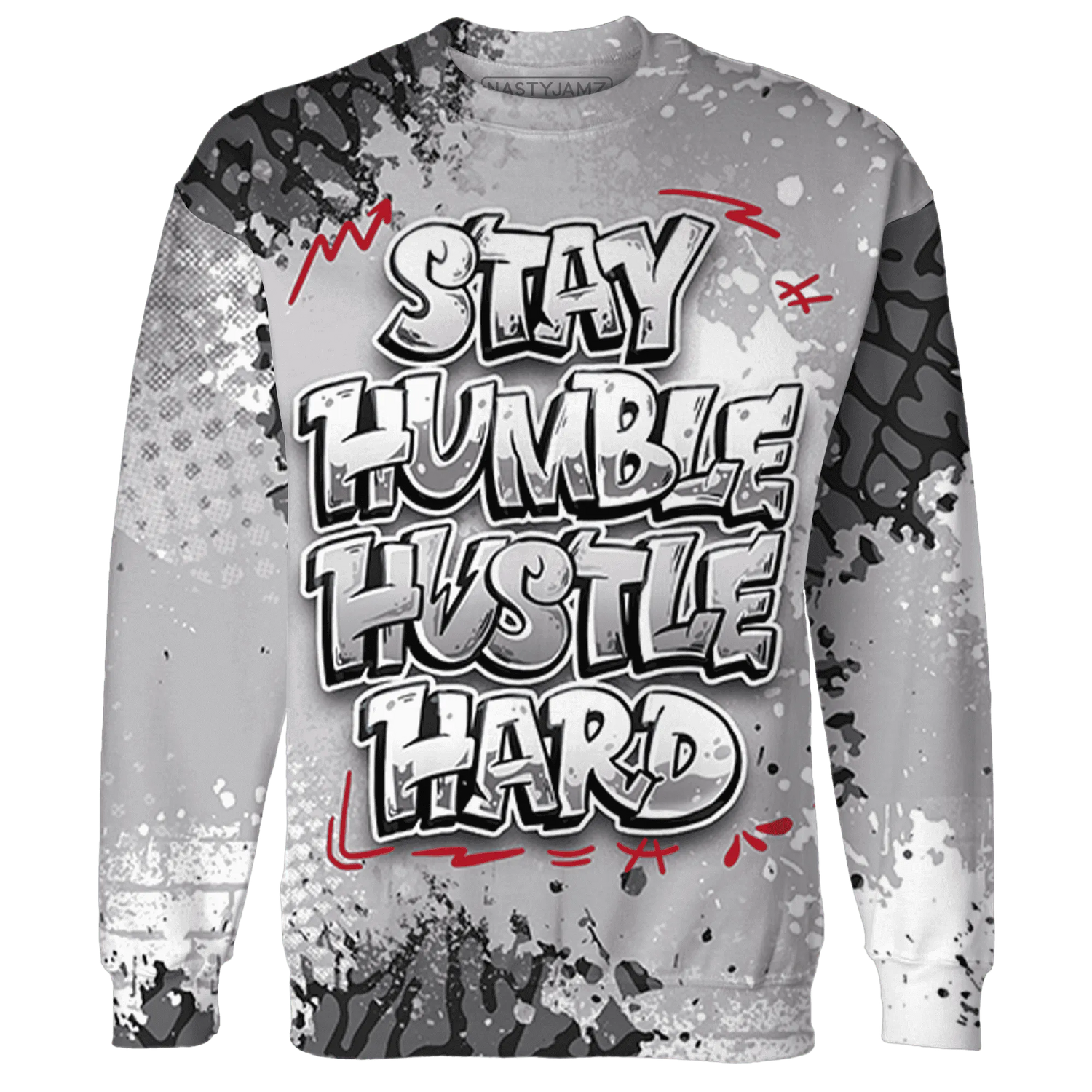 Cement-Grey-3s-Sweatshirt-Match-Stay-Humble-Hustle-Hard-3D