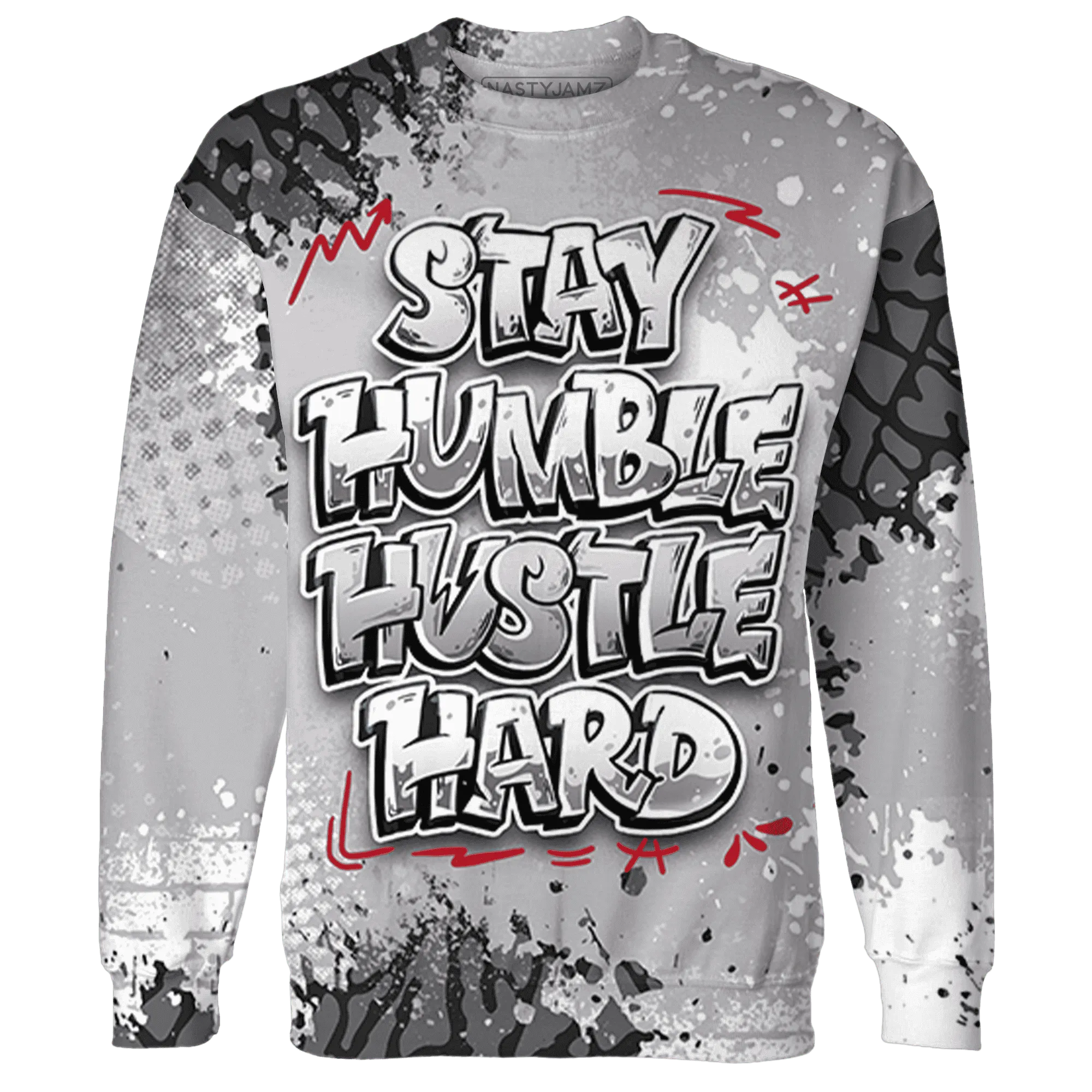 Cement-Grey-3s-Sweatshirt-Match-Stay-Humble-Hustle-Hard-3D