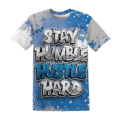Industrial-Blue-4s-T-Shirt-Match-Stay-Humble-Hustle-Hard-3D