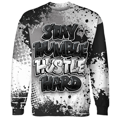 White-Thunder-4s-Sweatshirt-Match-Stay-Humble-Hustle-Hard-3D