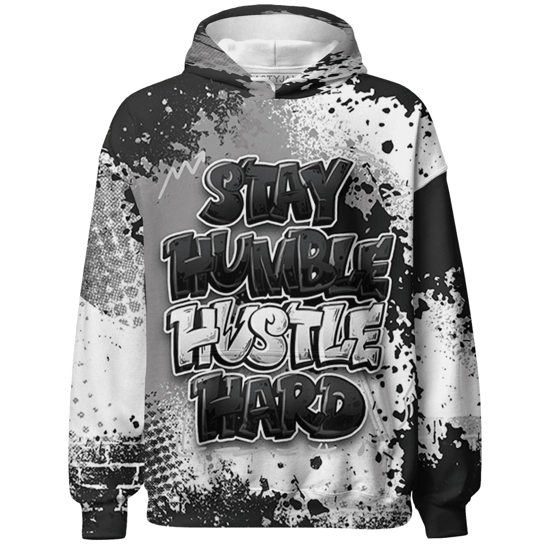 White-Thunder-4s-Hoodie-Match-Stay-Humble-Hustle-Hard-3D