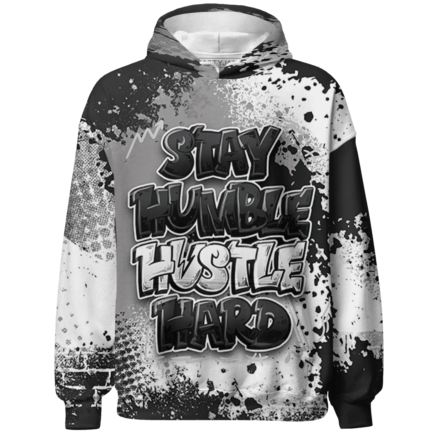White-Thunder-4s-Hoodie-Match-Stay-Humble-Hustle-Hard-3D