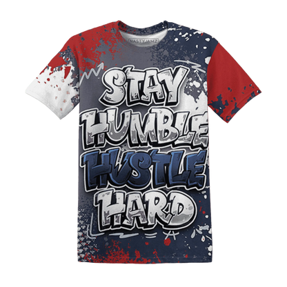 White-Navy-6s-T-Shirt-Match-Stay-Humble-Hustle-Hard-3D