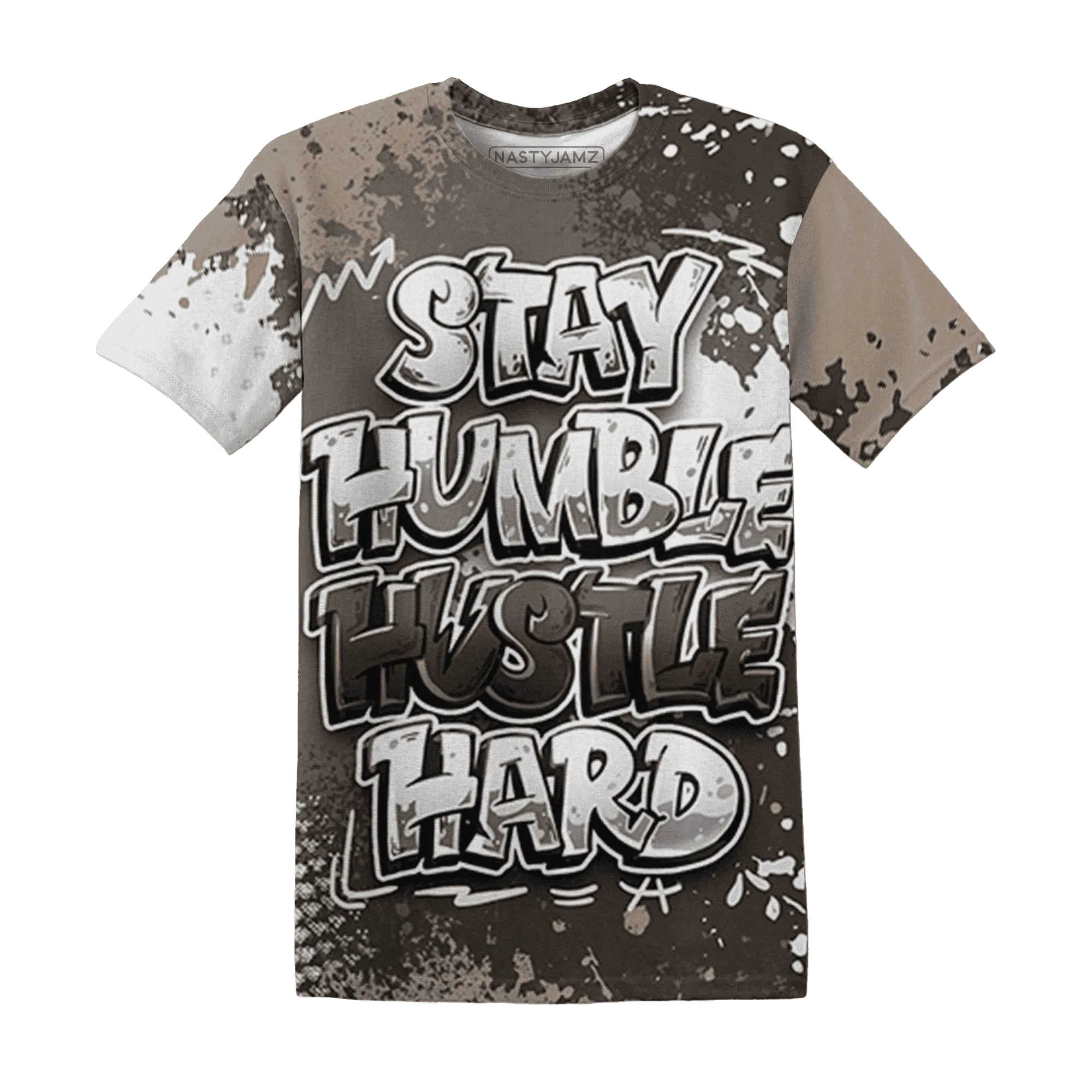 Dunk-Low-Baroque-Brown-T-Shirt-Match-Stay-Humble-Hustle-Hard-3D