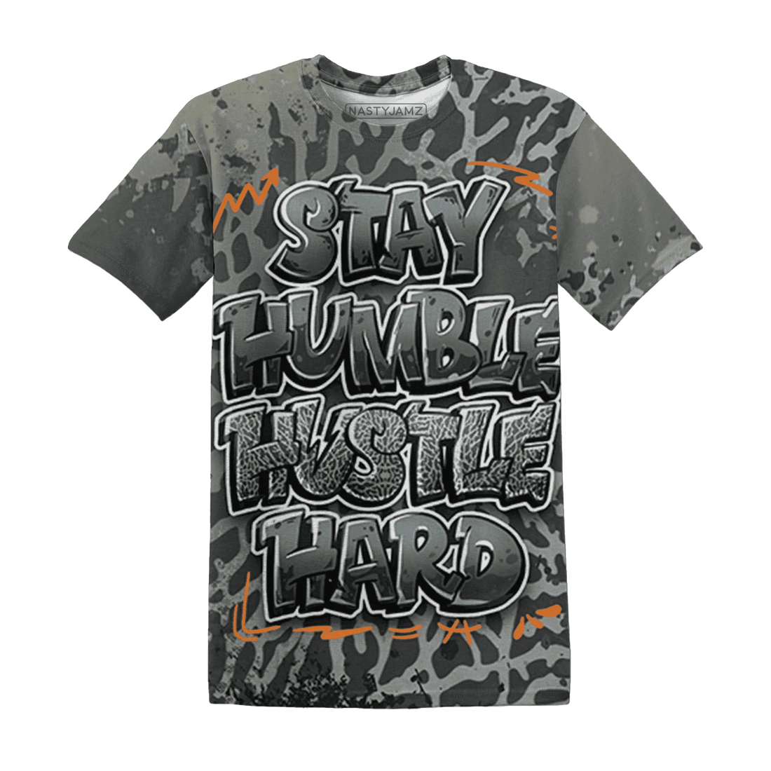 Fear-Pack-3s-T-Shirt-Match-Stay-Humble-Hustle-Hard-3D