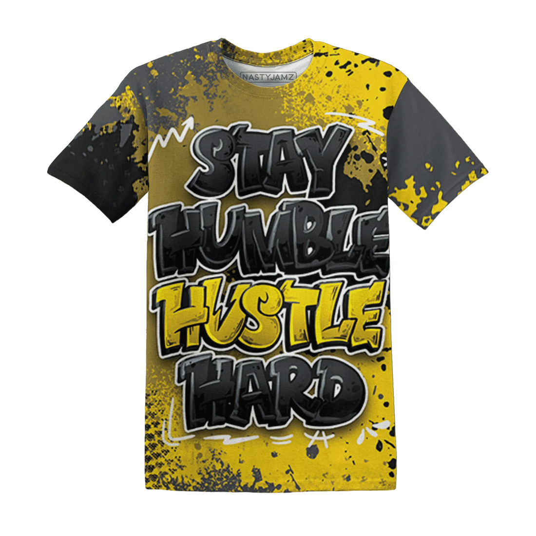 Thunder-4s-T-Shirt-Match-Stay-Humble-Hustle-Hard-3D