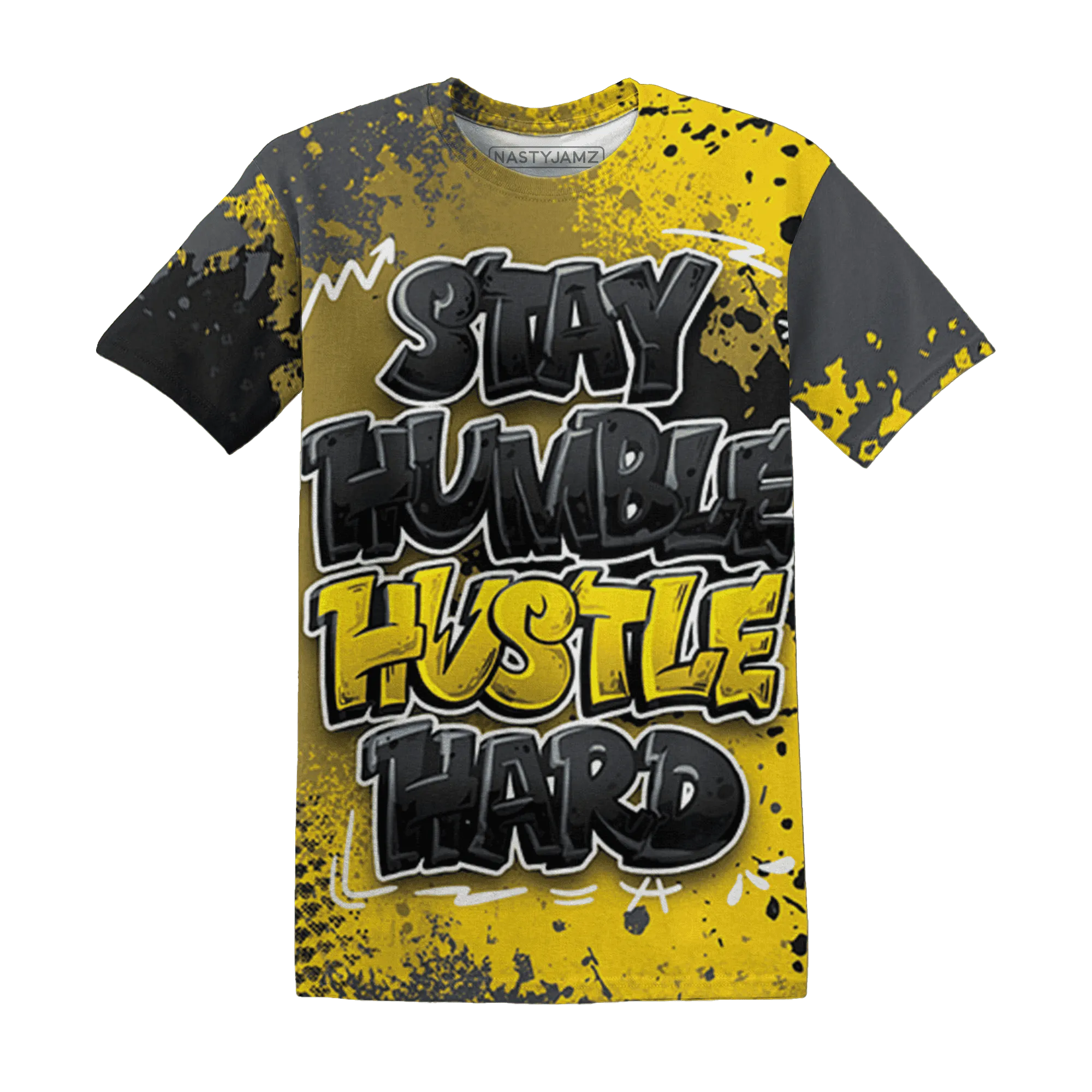 Thunder-4s-T-Shirt-Match-Stay-Humble-Hustle-Hard-3D