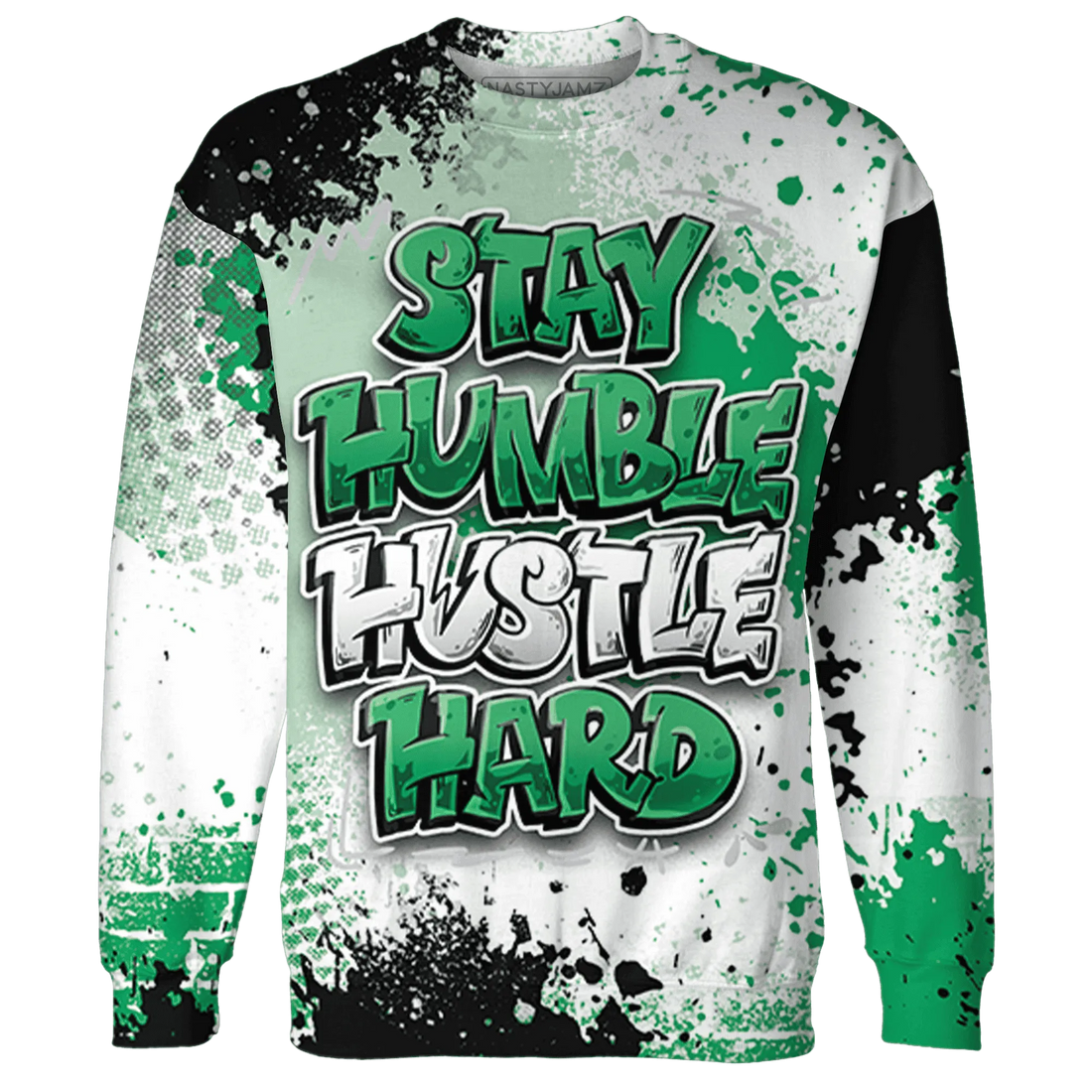 Lucky-Green-5s-Sweatshirt-Match-Stay-Humble-Hustle-Hard-3D