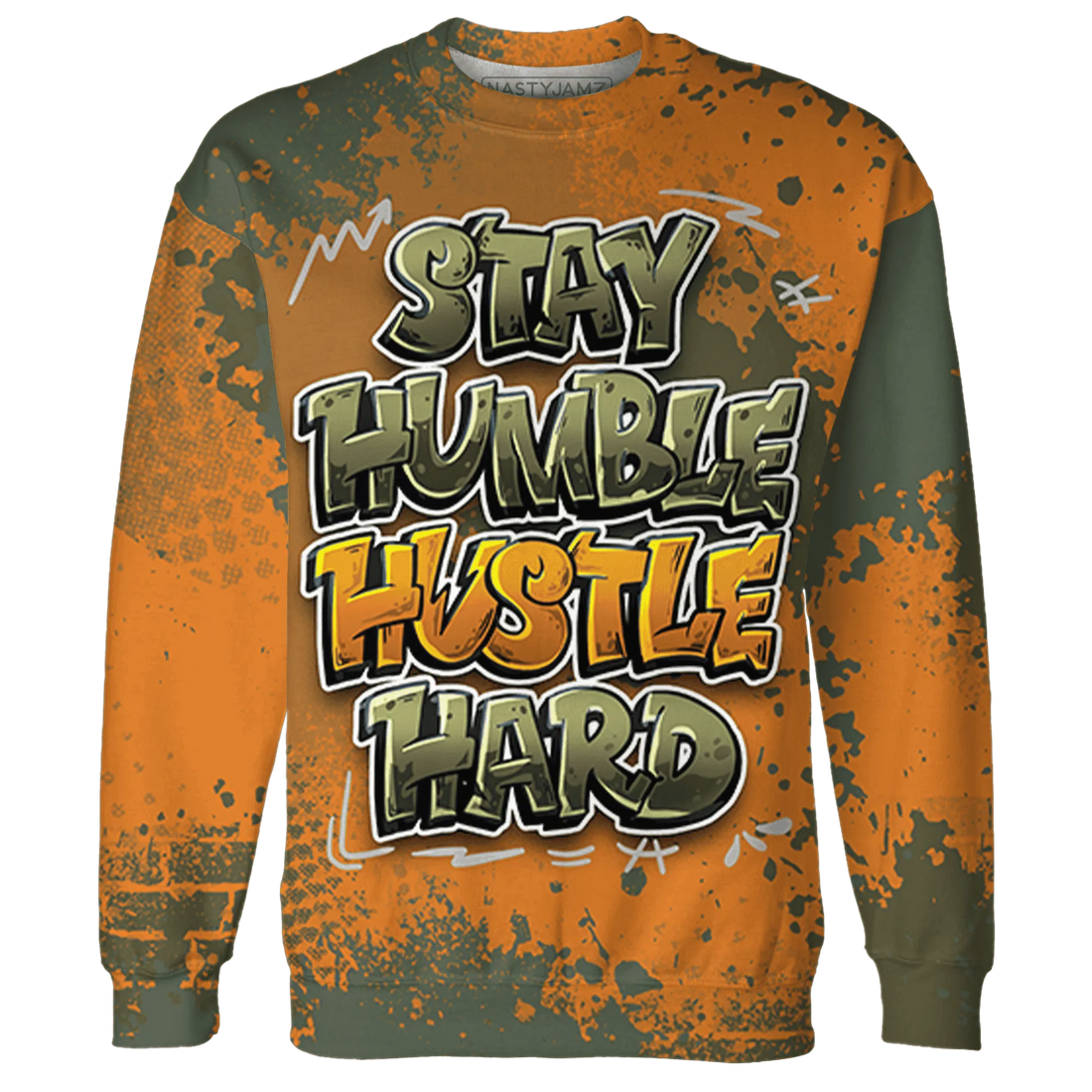 Olive-5s-Sweatshirt-Match-Stay-Humble-Hustle-Hard-3D