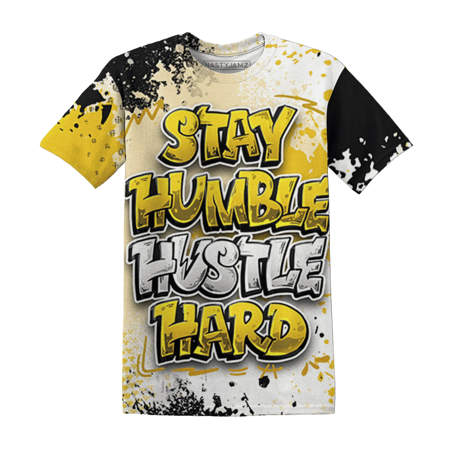 Yellow-Ochre-6s-T-Shirt-Match-Stay-Humble-Hustle-Hard-3D