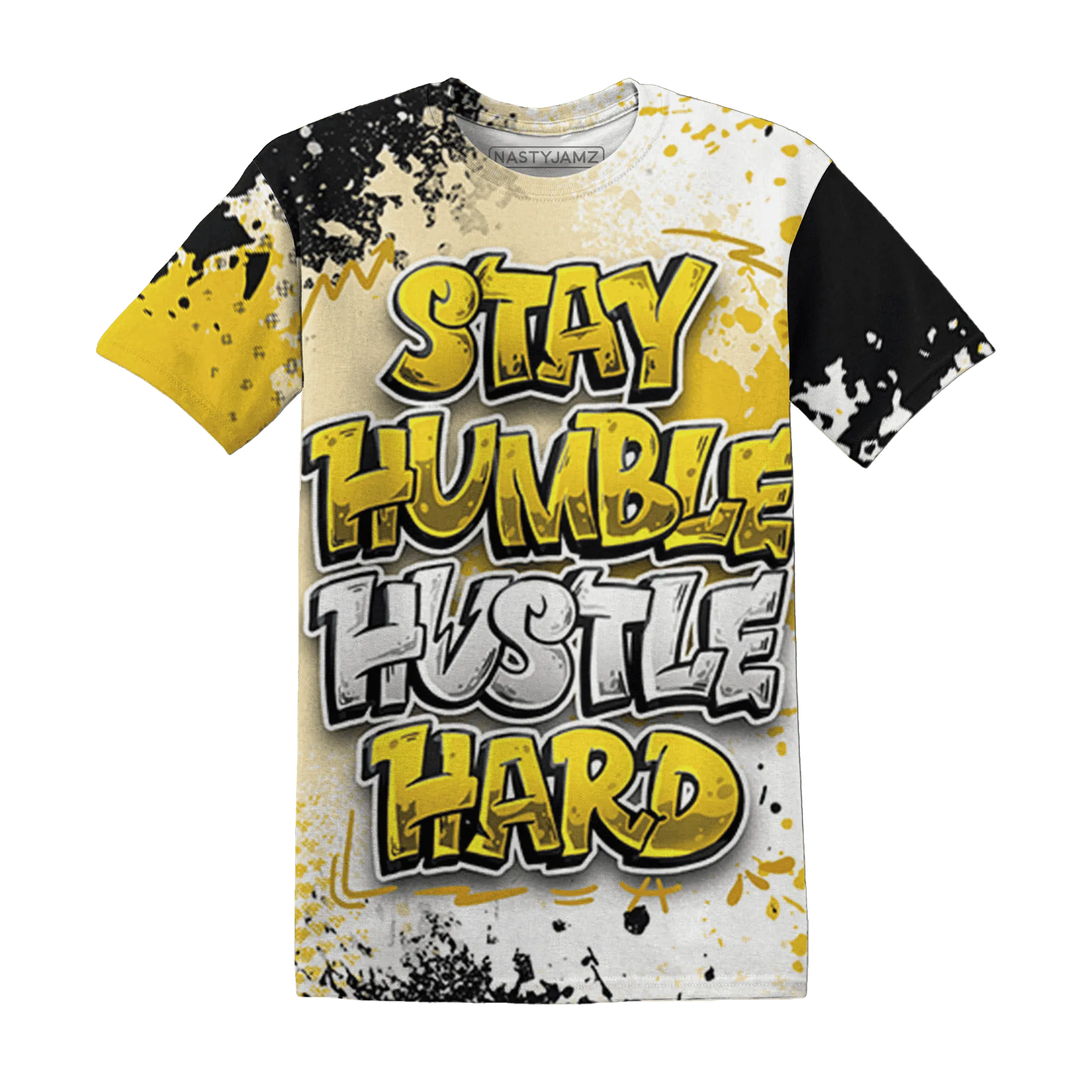 Yellow-Ochre-6s-T-Shirt-Match-Stay-Humble-Hustle-Hard-3D