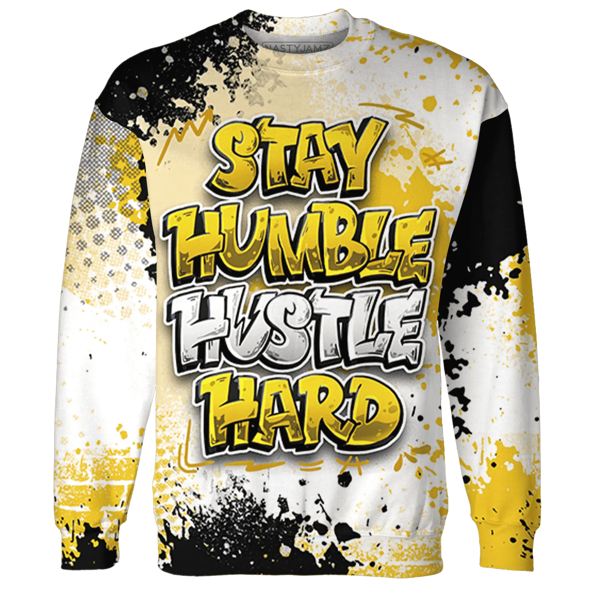 Yellow-Ochre-6s-Sweatshirt-Match-Stay-Humble-Hustle-Hard-3D