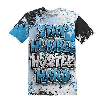 Powder-Blue-9s-T-Shirt-Match-Stay-Humble-Hustle-Hard-3D