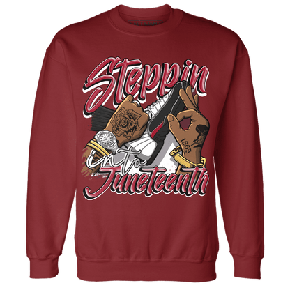 Retro Red Taxi 12s Sweatshirt Match Step Into Juneteenth - NastyJamz