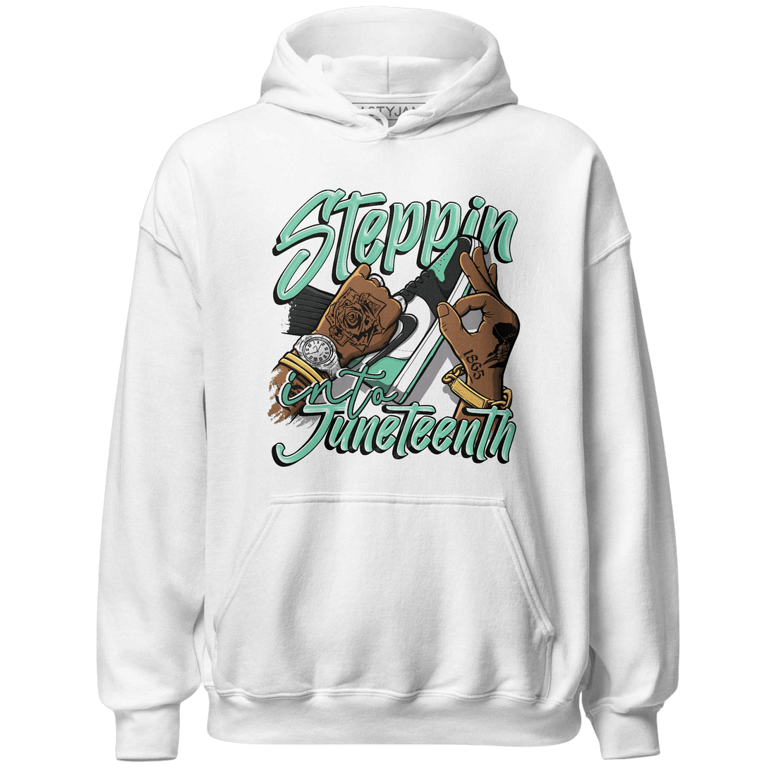 High OG Green Glow 1s Hoodie Match Step Into Juneteenth - NastyJamz