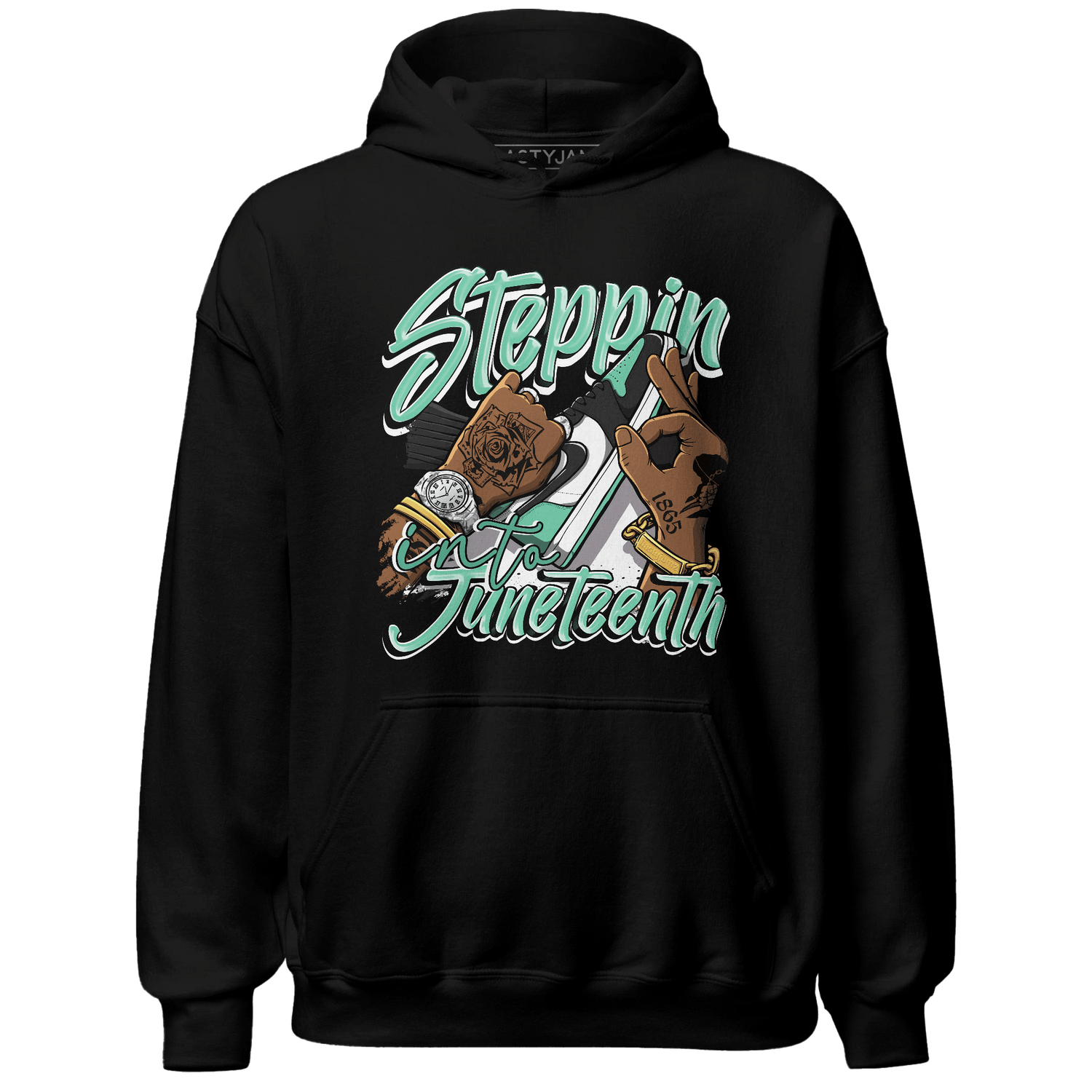 High OG Green Glow 1s Hoodie Match Step Into Juneteenth - NastyJamz