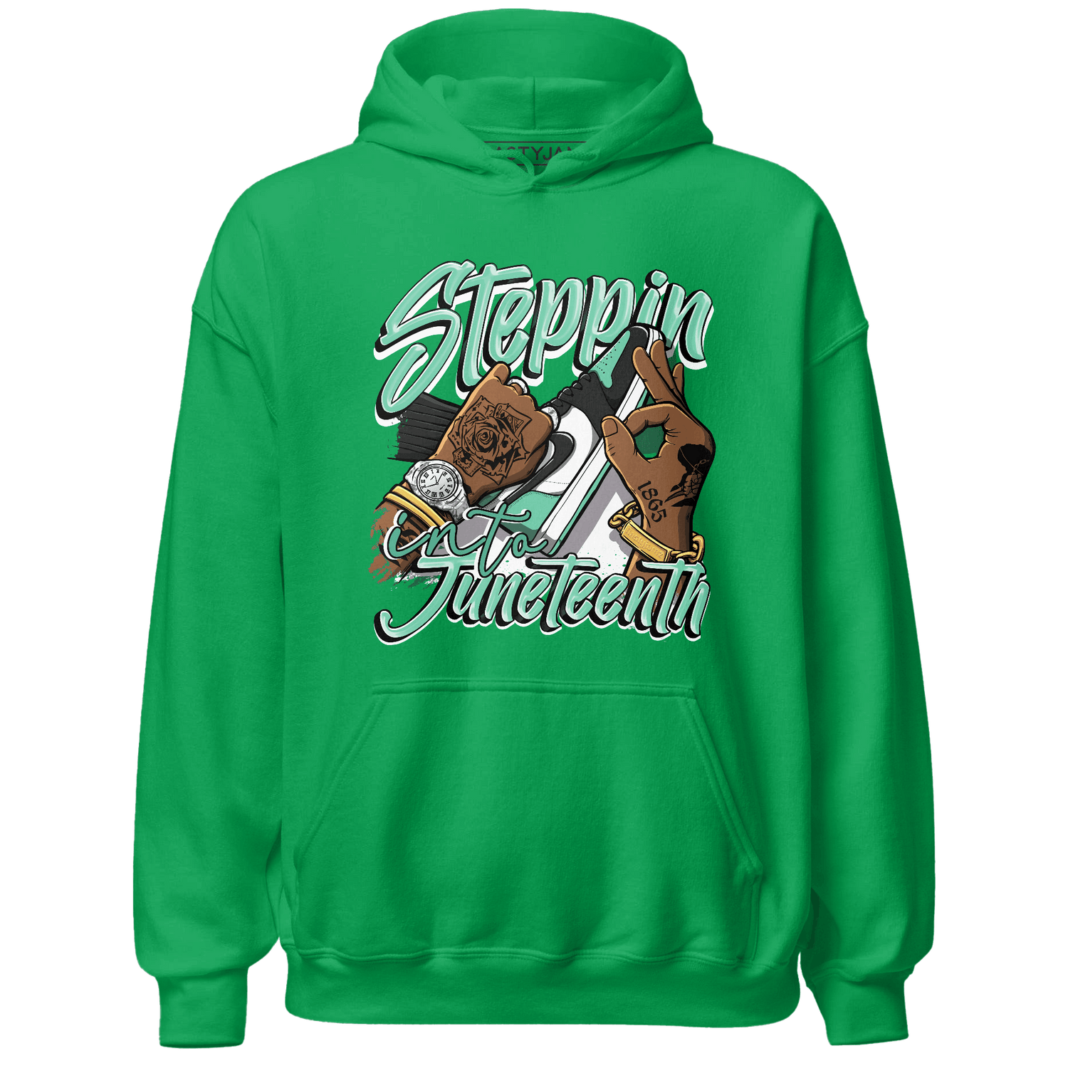 High OG Green Glow 1s Hoodie Match Step Into Juneteenth - NastyJamz