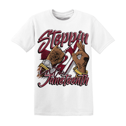 High White Team Red 1s T Shirt Match Step Into Juneteenth - NastyJamz