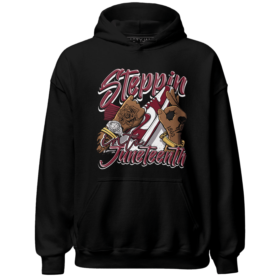 High White Team Red 1s Hoodie Match Step Into Juneteenth - NastyJamz