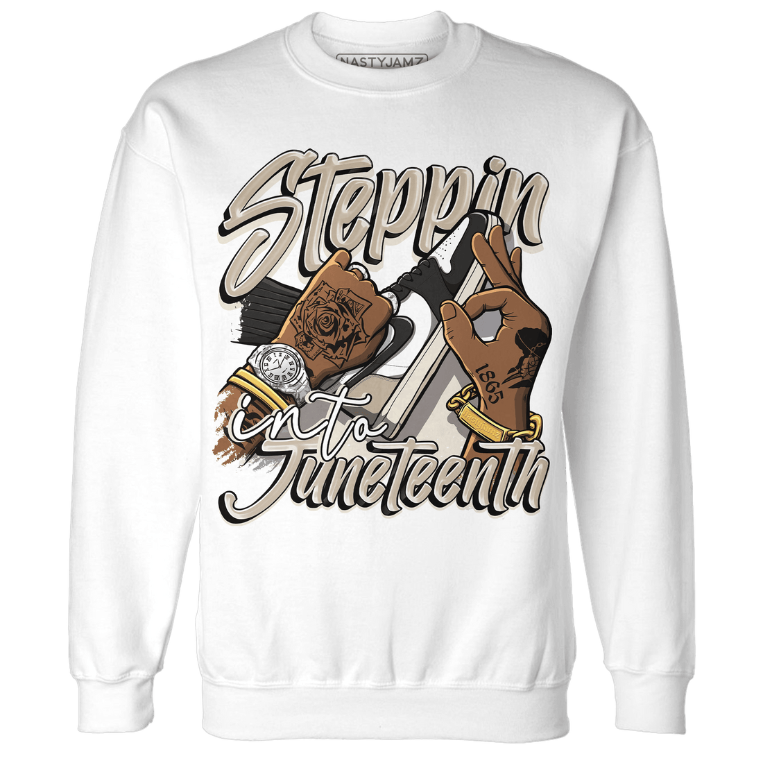 Latte 1s Sweatshirt Match Step Into Juneteenth - NastyJamz