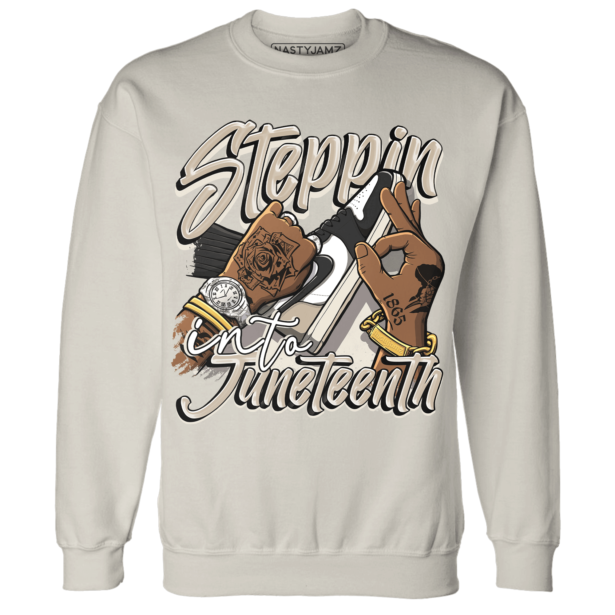 Latte 1s Sweatshirt Match Step Into Juneteenth - NastyJamz