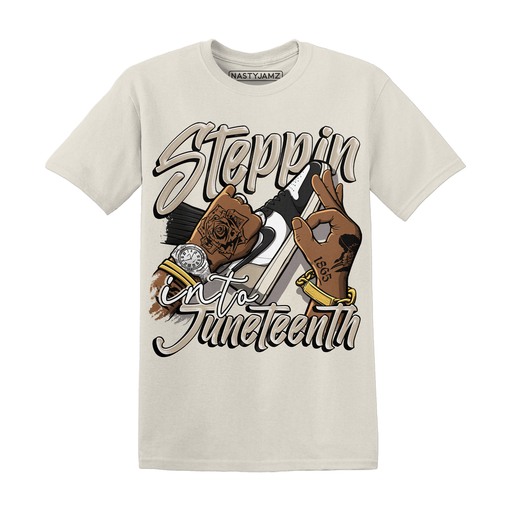 Latte 1s T Shirt Match Step Into Juneteenth - NastyJamz