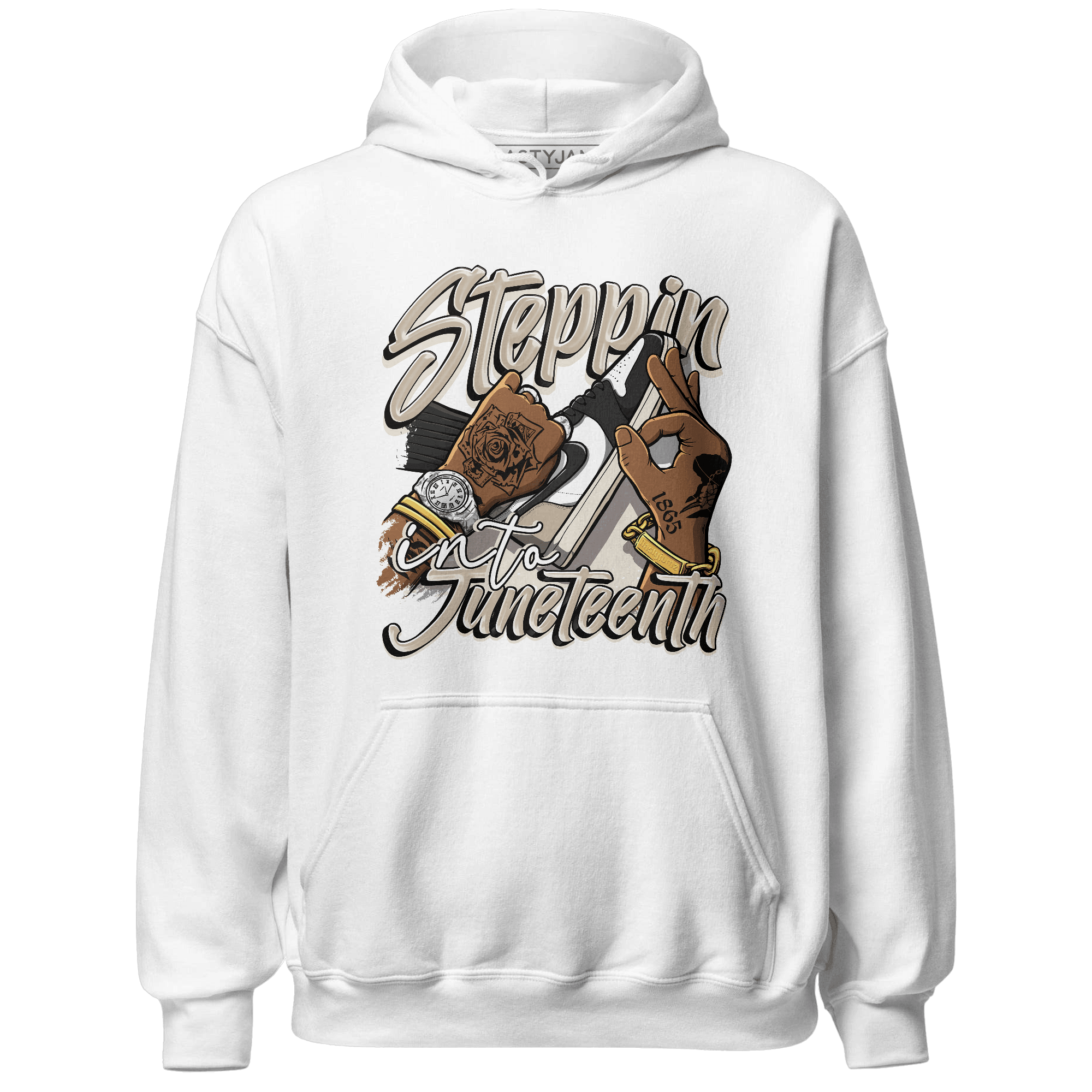 Latte 1s Hoodie Match Step Into Juneteenth - NastyJamz